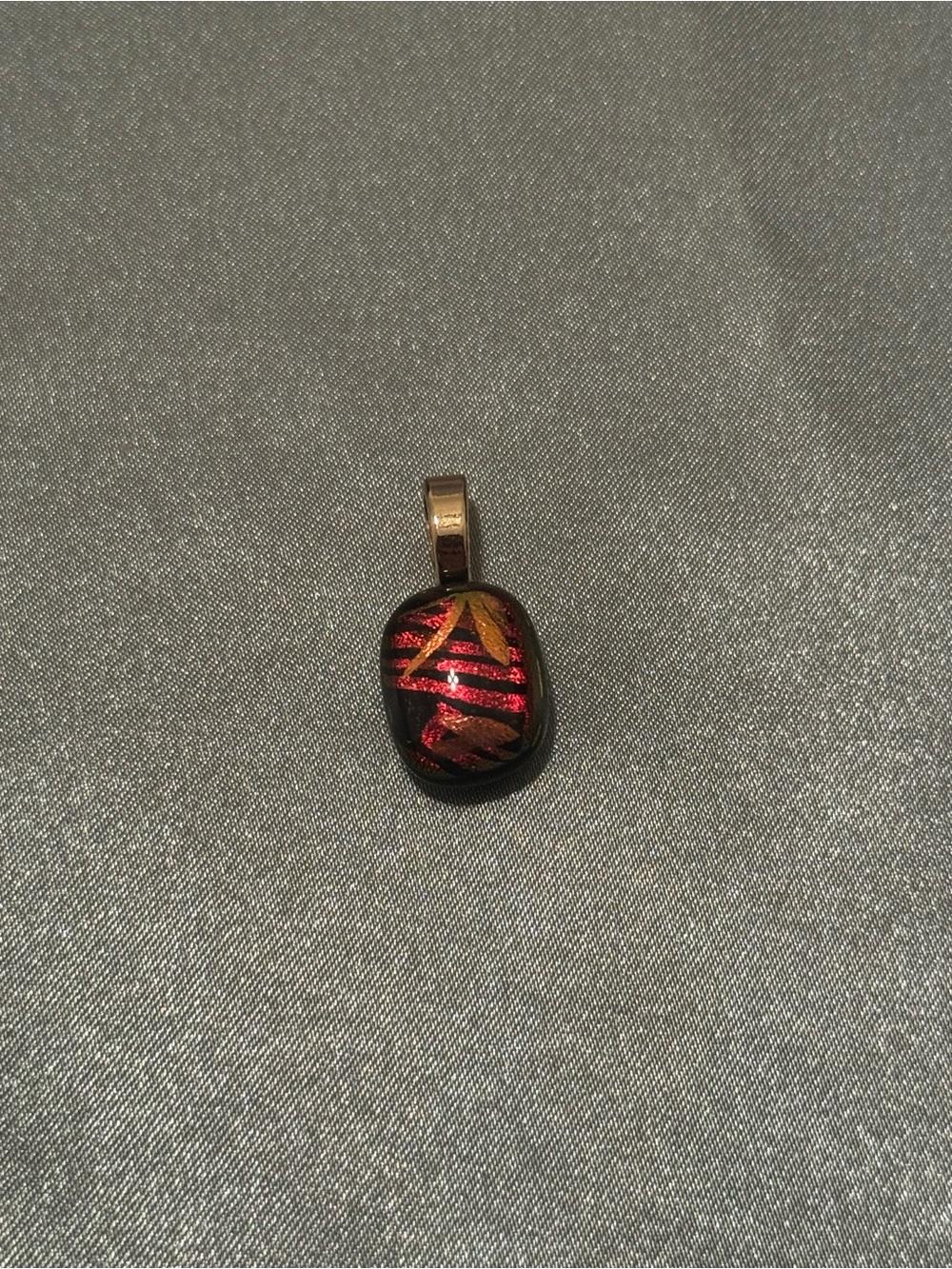 Vintage Black Glass Pendant